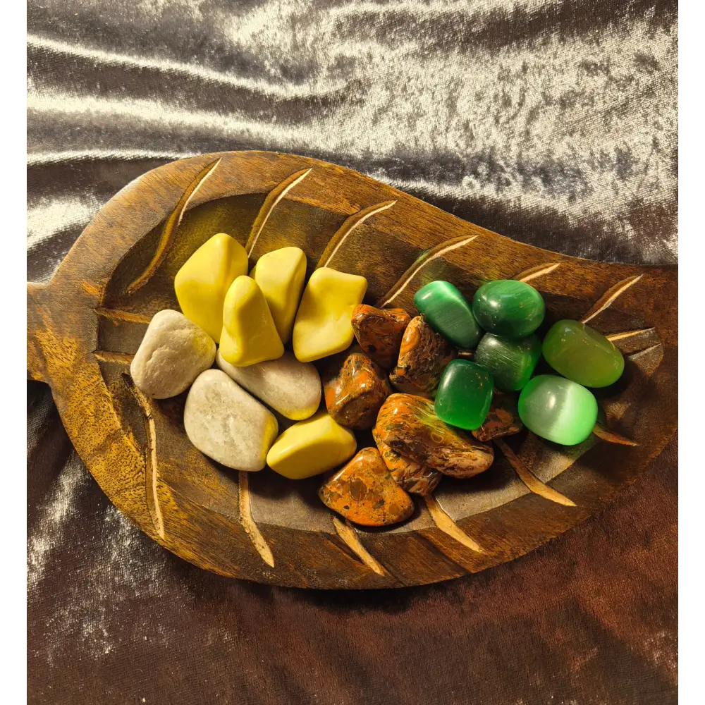 Choice of tumble stones from Brecciated Jasper green cats eye white aventurine or South African serpentine - tumbled