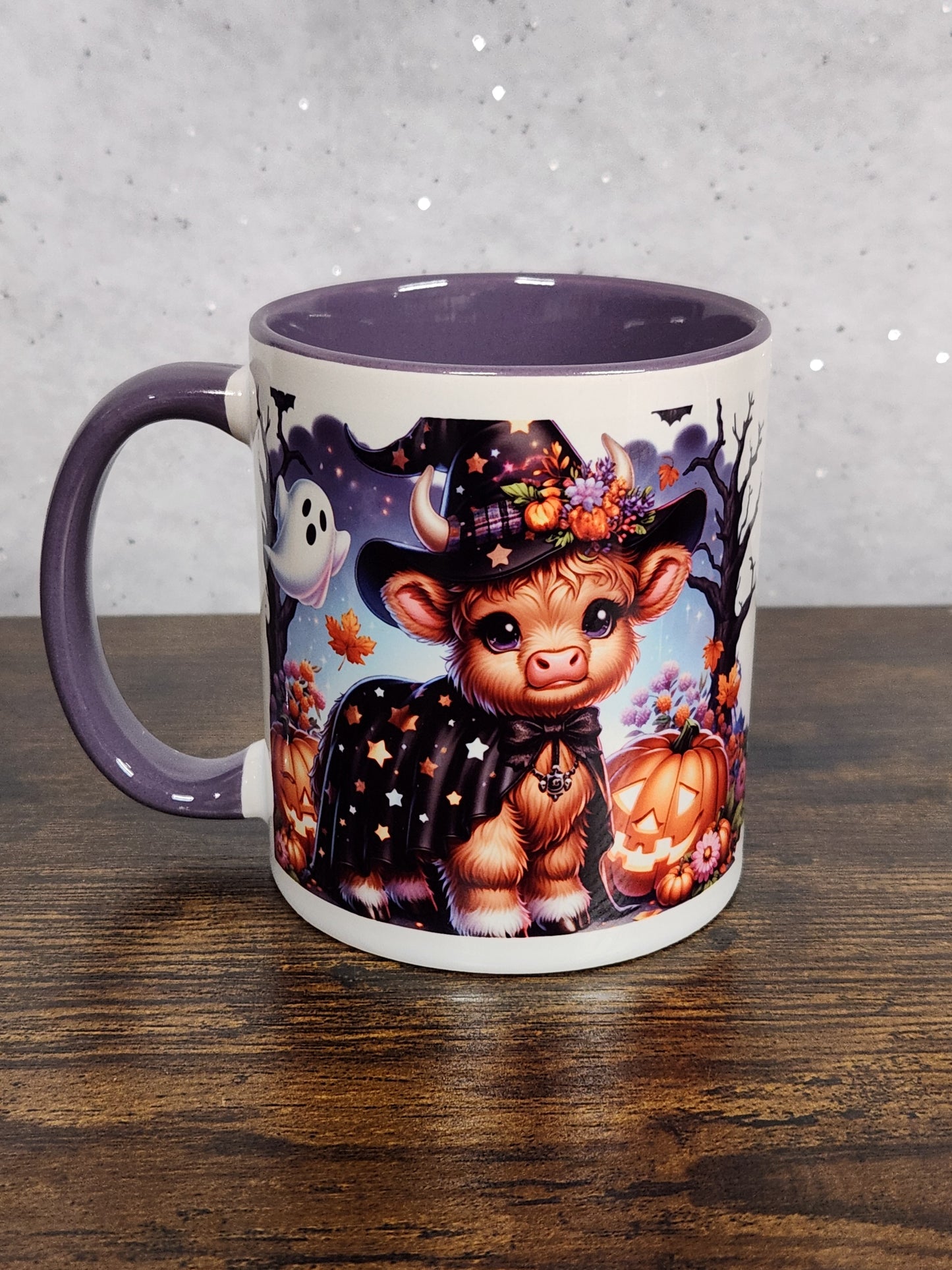 Cute festive Halloween Highland Coo Mugs - 3 different designs