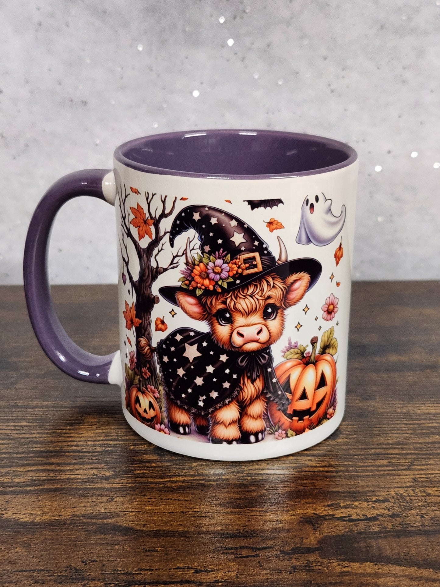 Cute festive Halloween Highland Coo Mugs - 3 different designs