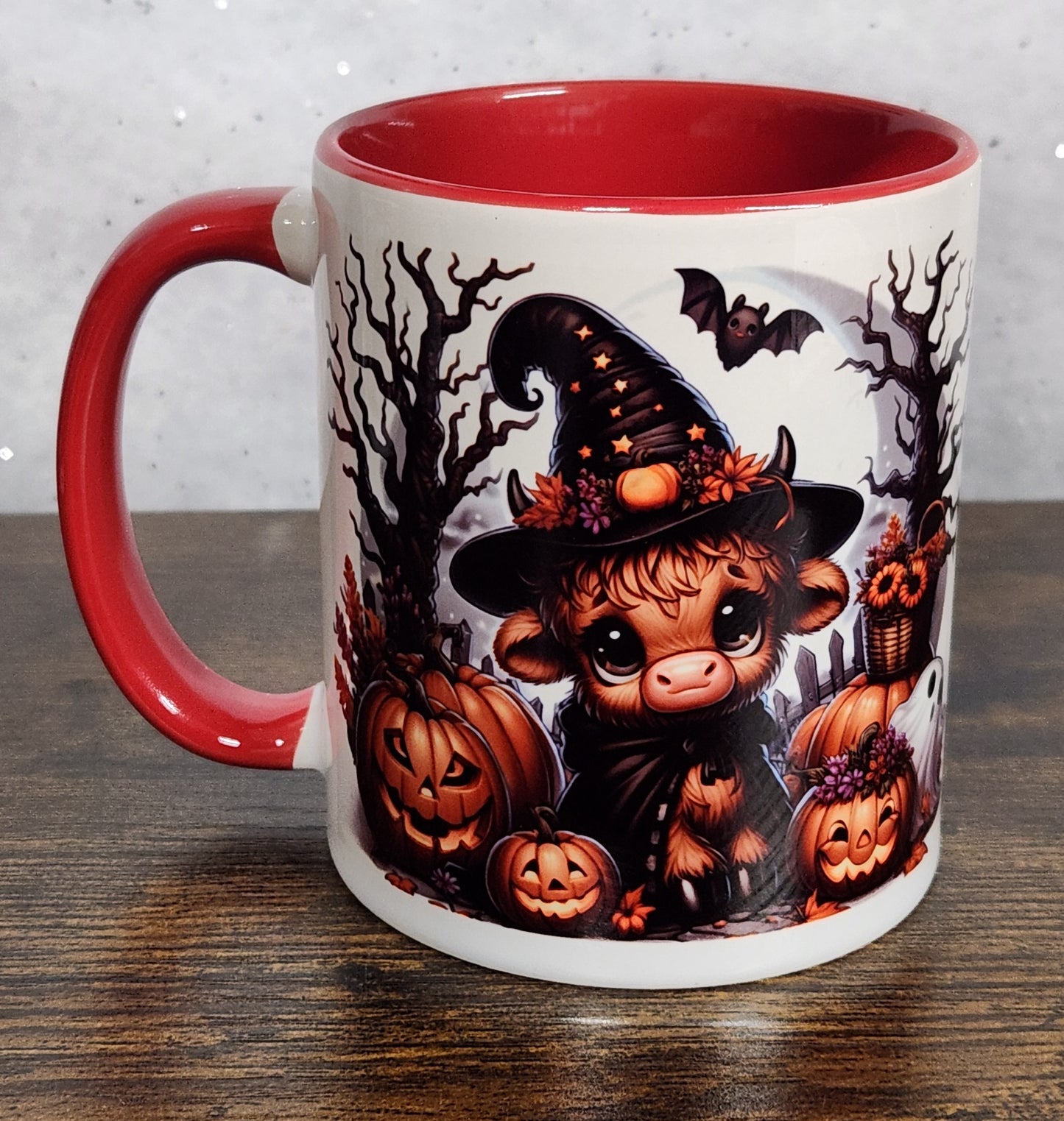 Cute festive Halloween Highland Coo Mugs - 3 different designs