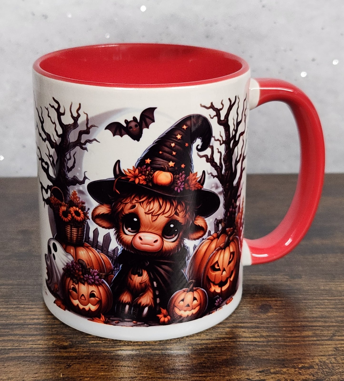 Cute festive Halloween Highland Coo Mugs - 3 different designs