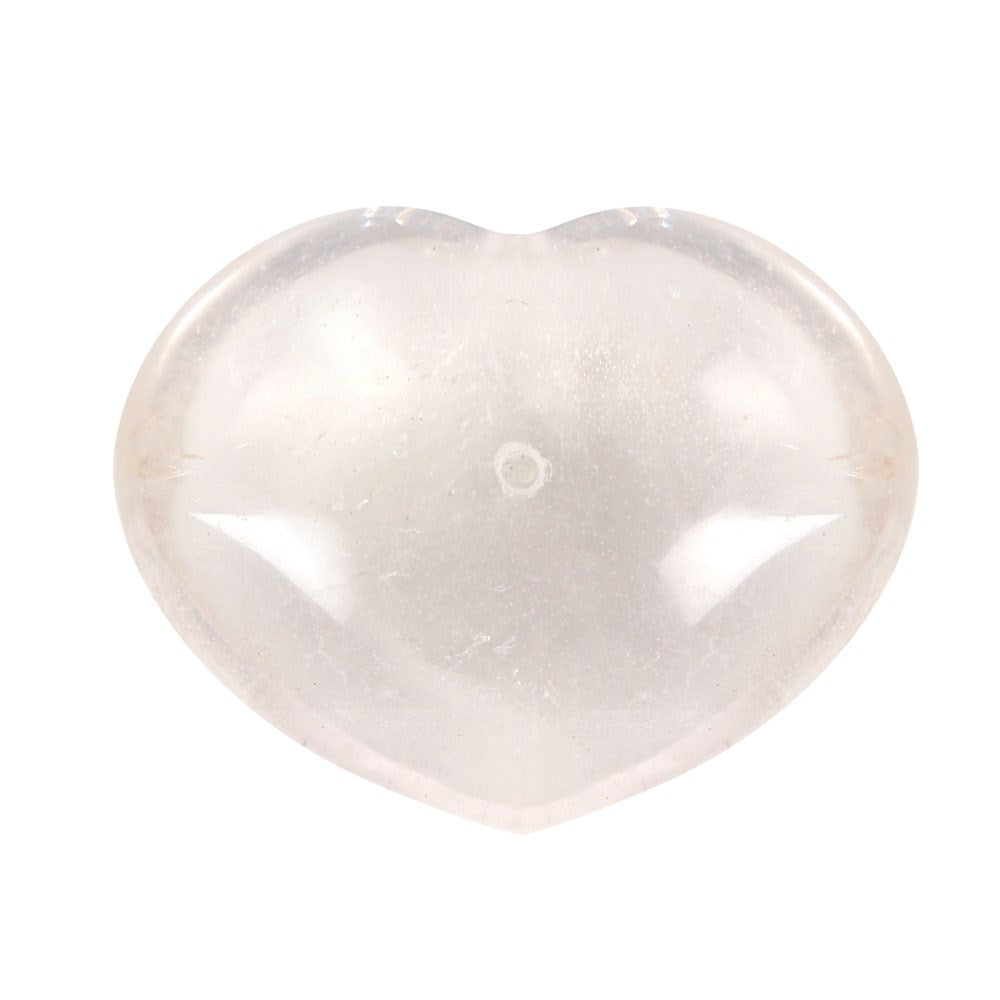 CLEAR QUARTZ CRYSTAL HEART INCENSE STICK HOLDER