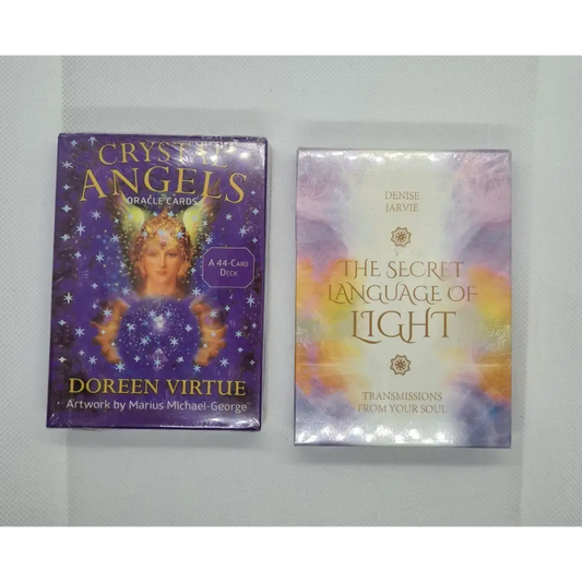 Crystal Angel Oracle Cards by Doreen Virtue & The Secret Language of Light Oracle Cards - Crystal Angels