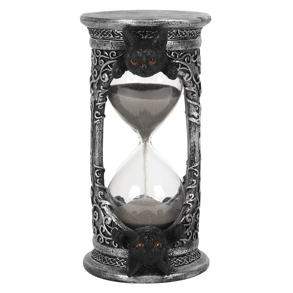 17CM BLACK CAT HOURGLASS TIMER