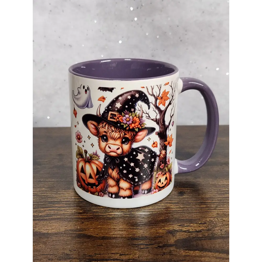 Cute festive Halloween Highland Coo Mugs - 3 different designs - mug