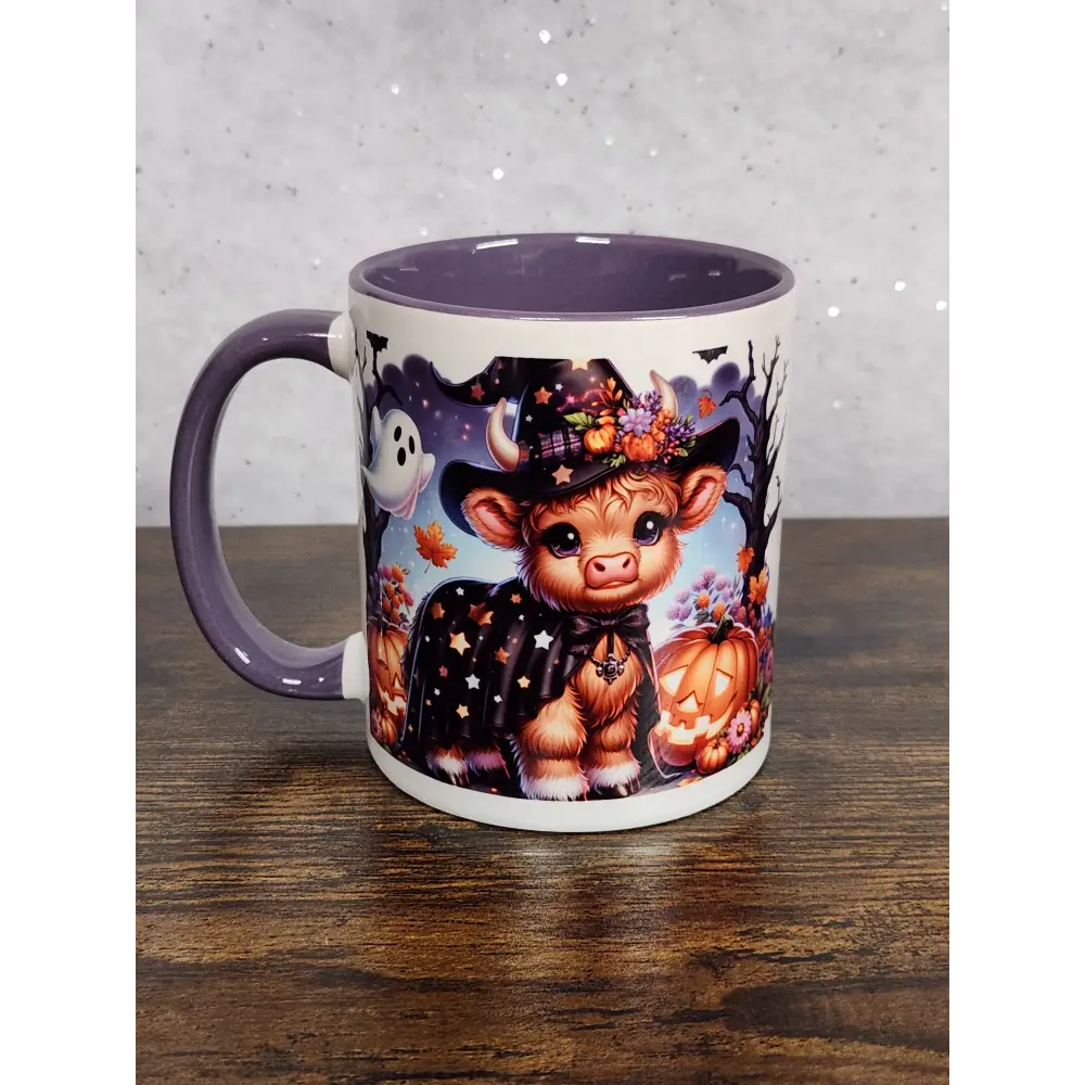 Cute festive Halloween Highland Coo Mugs - 3 different designs - mug