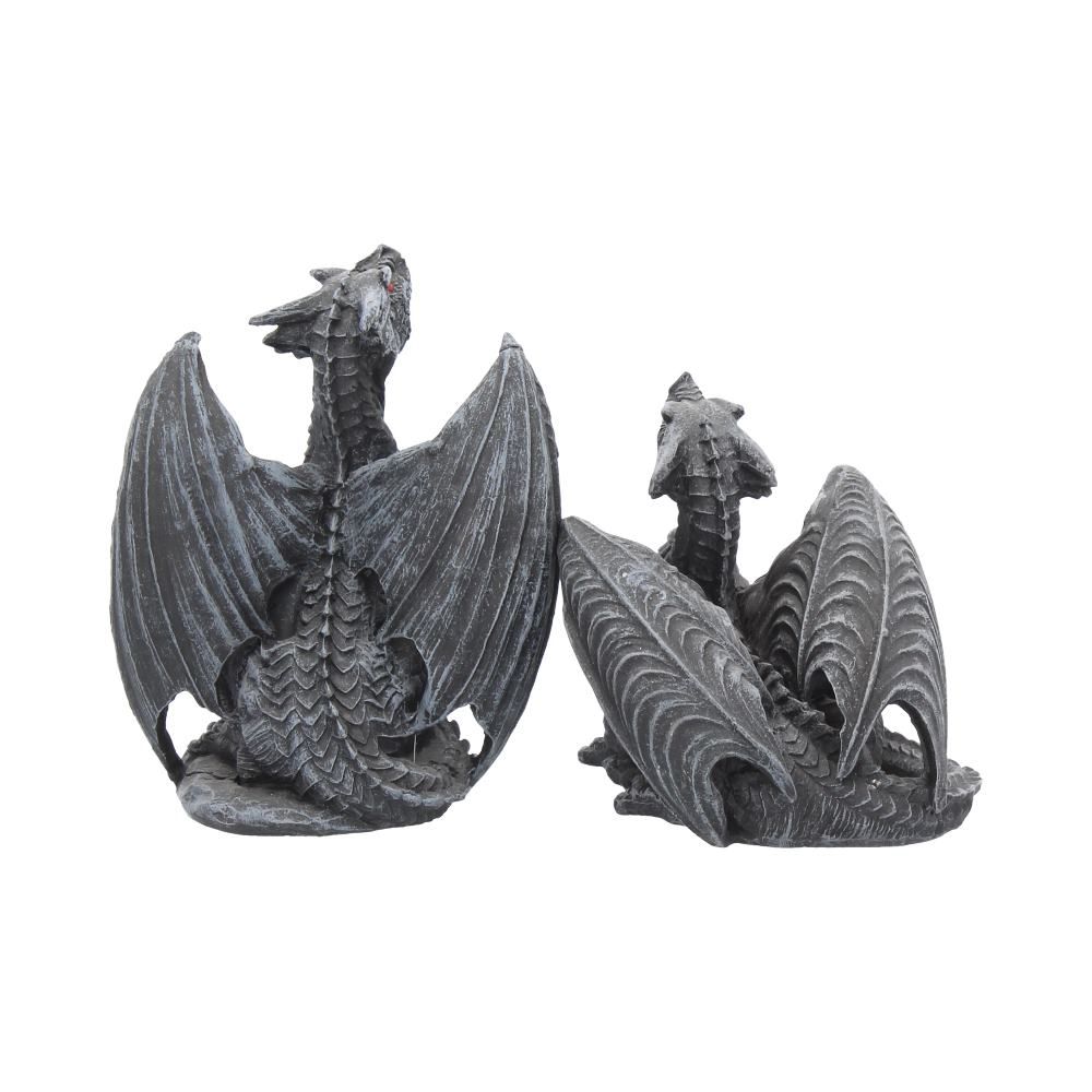 Dark Fury (Set of 2) 10cm Dark Fury (Set of 2) Obsidian Dragon Figurines 10cm by NEMESIS NOW