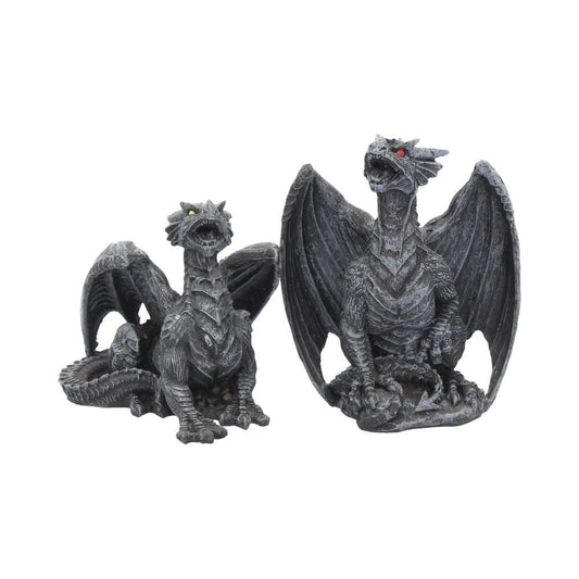 Dark Fury (Set of 2) 10cm Dark Fury (Set of 2) Obsidian Dragon Figurines 10cm by NEMESIS NOW