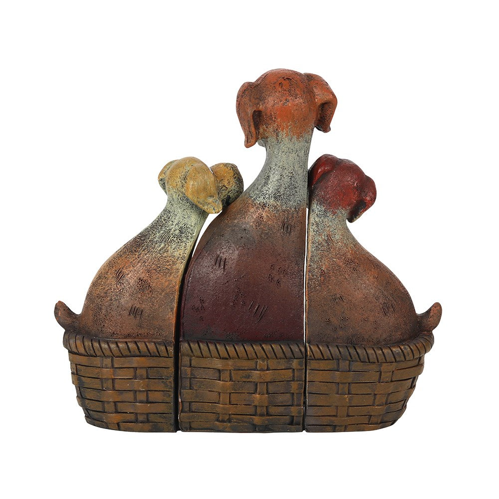 Dog Family in Basket ornament,