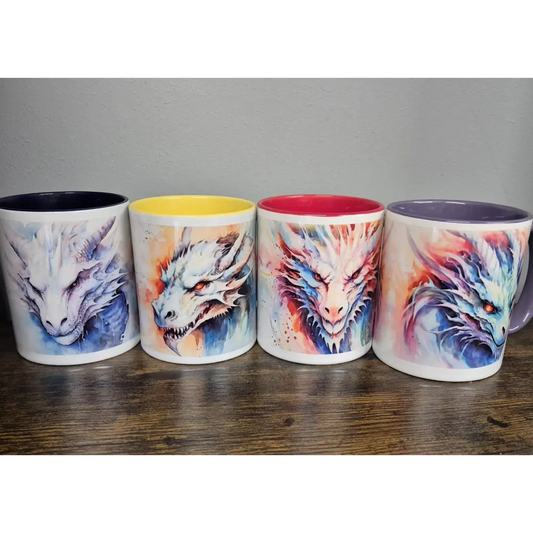 Dragon Mug - Print on both sides - Choice of 4 - mug