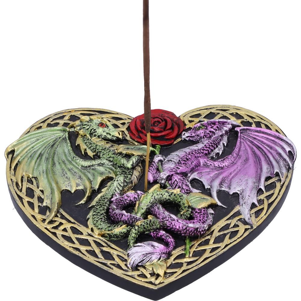 Dragon Love Incense Burner 14cm Dragon Love Heart Incense Burner 14cm