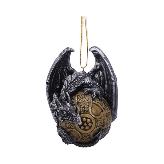 Elden Hanging Ornament 8cm Elden Festive Hanging Dragon Ornament by NEMESIS NOW