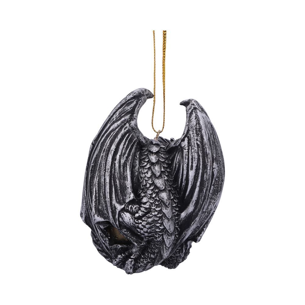 Elden Hanging Ornament 8cm Elden Festive Hanging Dragon Ornament by NEMESIS NOW