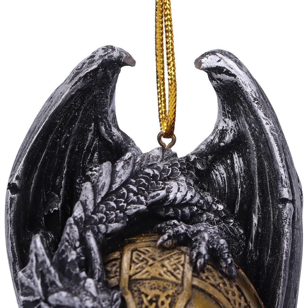 Elden Hanging Ornament 8cm Elden Festive Hanging Dragon Ornament by NEMESIS NOW