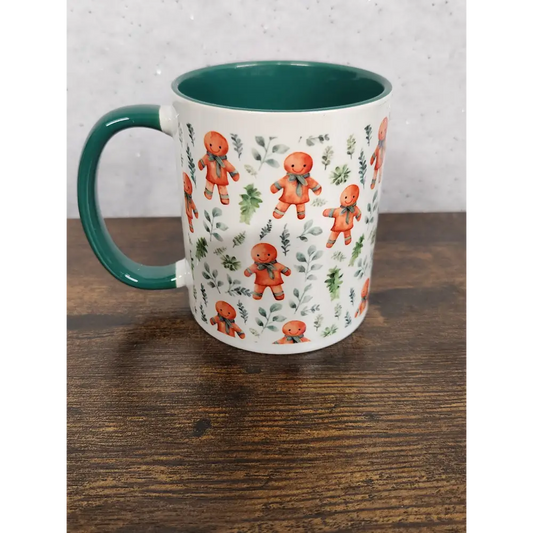 Festive Gingerbread Man Mug - mug