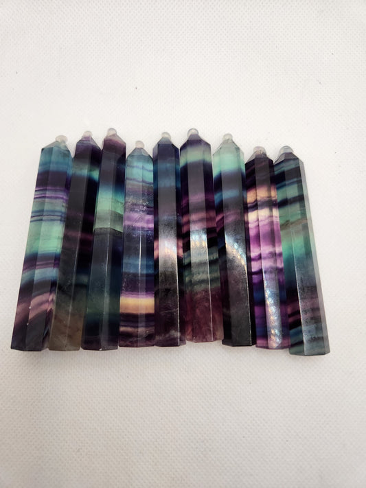 Lovely High Grade Rainbow Fluorite Tower - 9 available