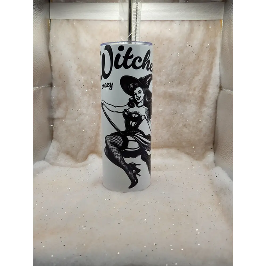 Funny ’Witches be Crazy’ Tumbler - Perfect for Halloween - Bottle Drinkware - Tumbler
