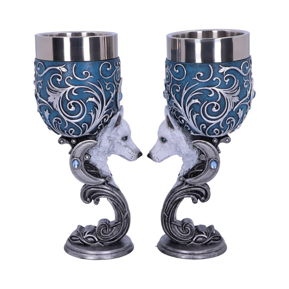 Wild at Heart Goblets 18.5cm (Set of 2) Wild at Heart Twin Wolf Heart Set of Two Goblets