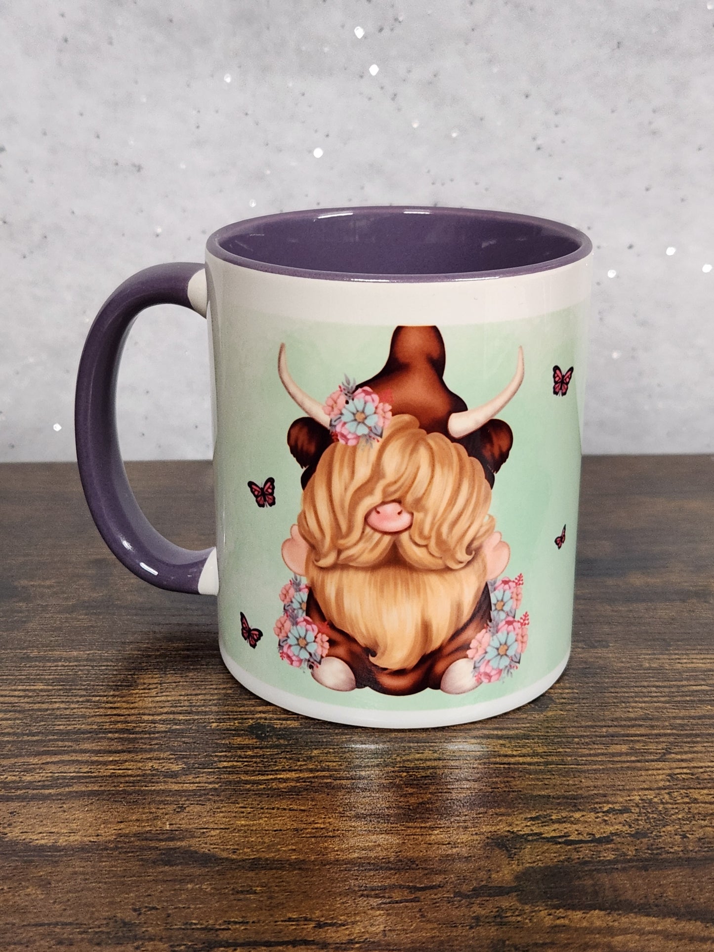 A cute Highland Coo Gonk mug