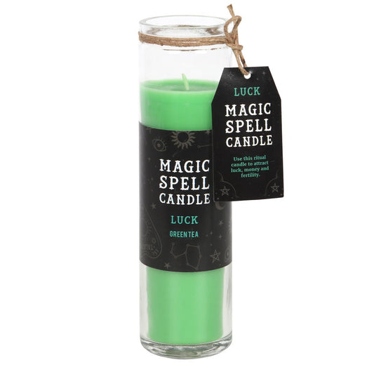 GREEN TEA 'LUCK' SPELL TUBE CANDLE