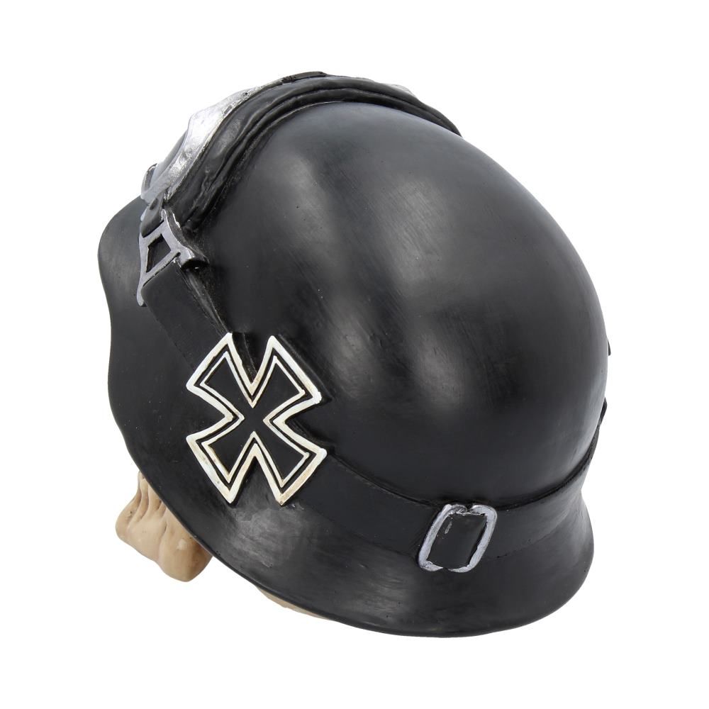 Iron Cross Skull 15.5cm Iron Cross Helmet and Goggles Biker Skull