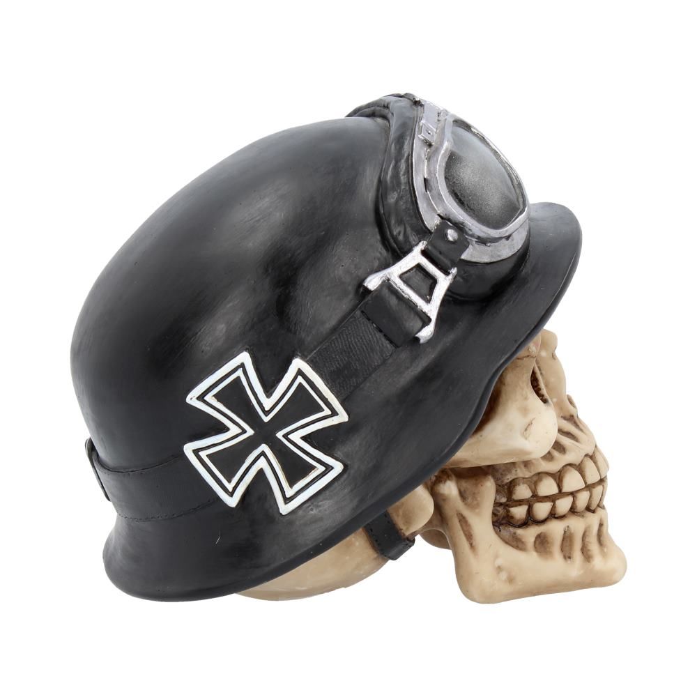 Iron Cross Skull 15.5cm Iron Cross Helmet and Goggles Biker Skull