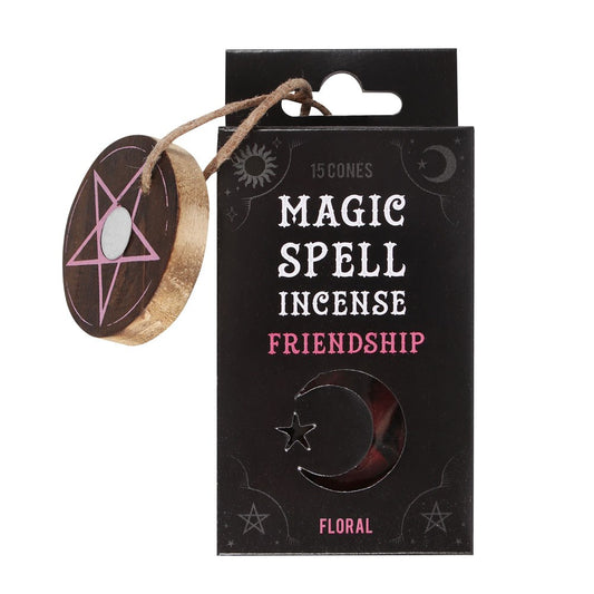 FLORAL 'FRIENDSHIP' SPELL INCENSE CONES AND HOLDER