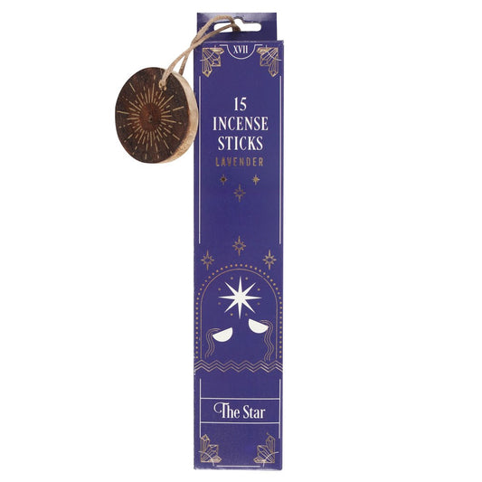 The Star Lavender Tarot Incense Sticks with holder