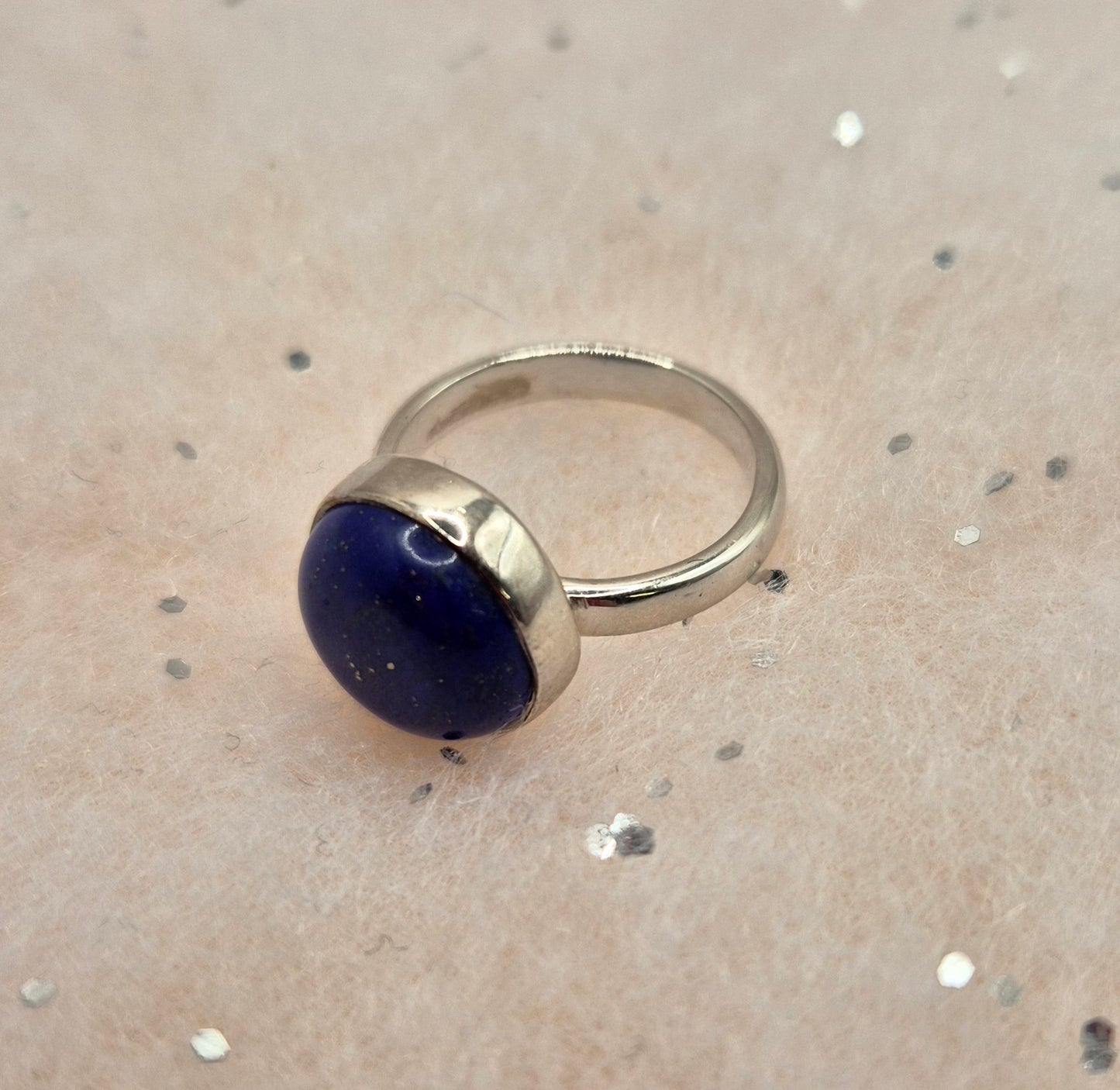 Lapis Lazuli rings - choice of 2- oval or round, sterling silver, 925,