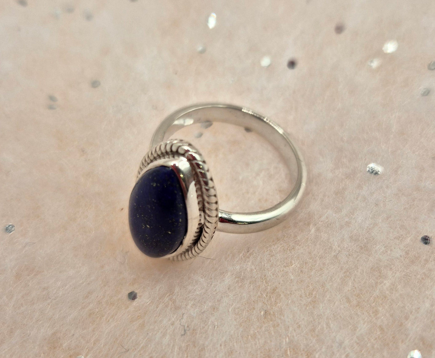 Lapis Lazuli rings - choice of 2- oval or round, sterling silver, 925,