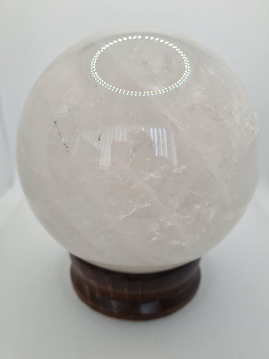 Extra Large Clear Quartz Sphere with stand - 4766 g