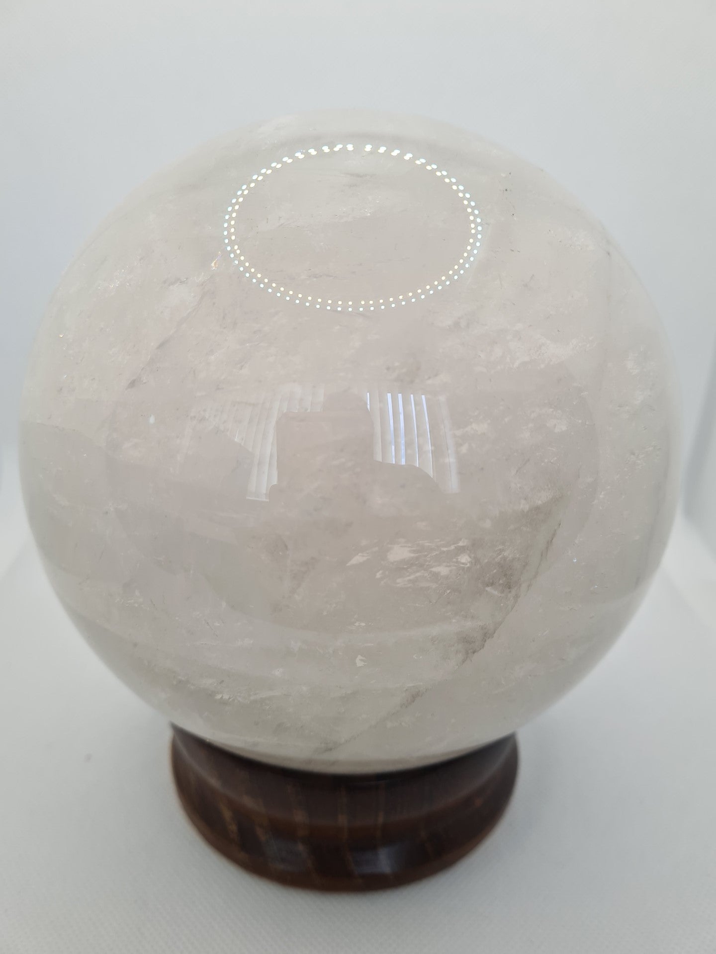 Extra Large Clear Quartz Sphere with stand - 4766 g