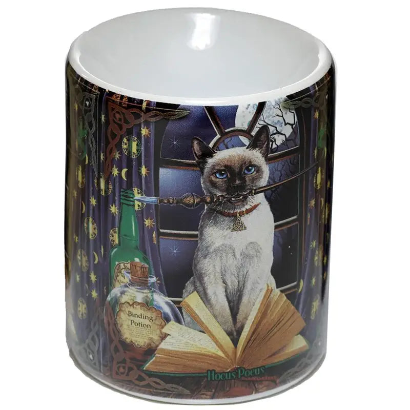 Lisa Parker Ceramic Hocus Pocus Cat Oil Burner - oil burner
