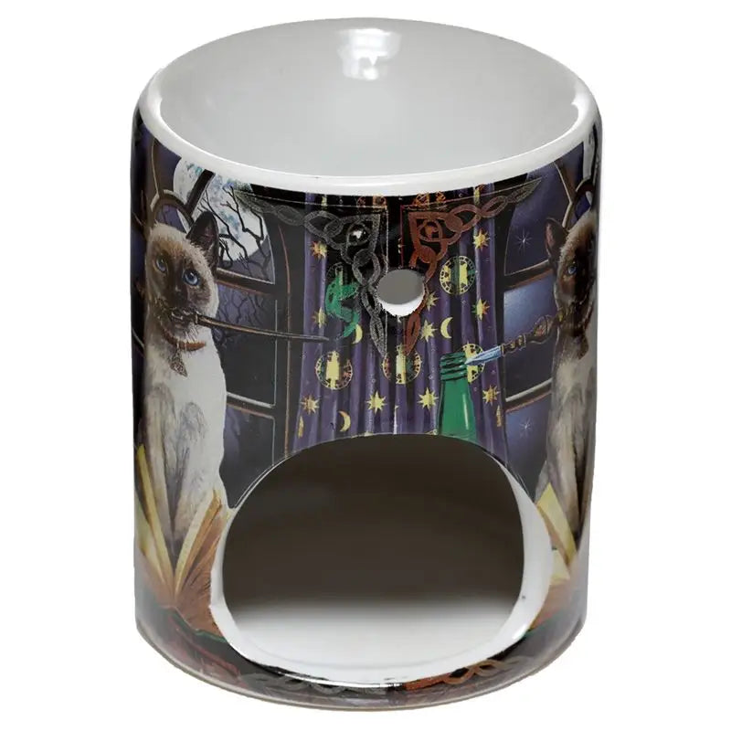 Lisa Parker Ceramic Hocus Pocus Cat Oil Burner - oil burner
