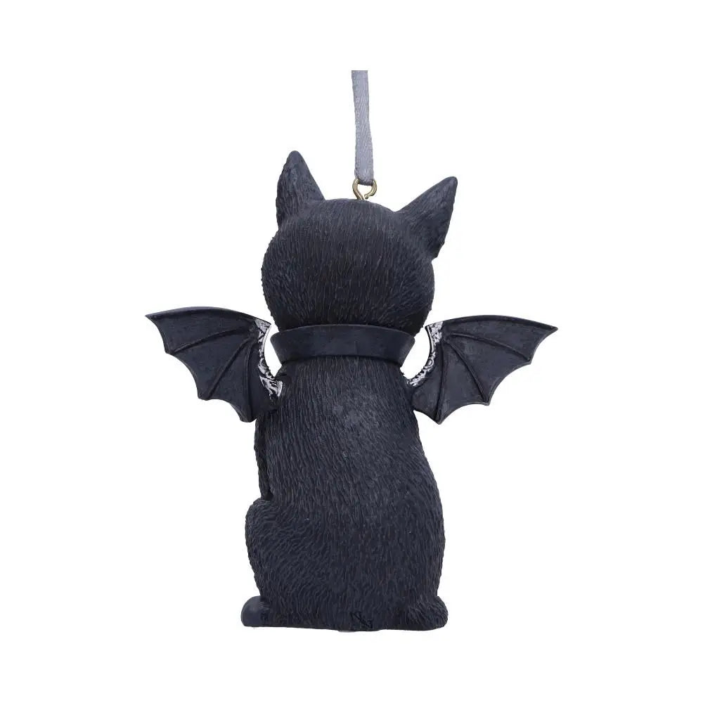 Malpuss Hanging Ornament 9.2cm Malpuss Black Bat Cat Hanging Decorative Ornament 9.2cm by Nemesis Now - cult cutie
