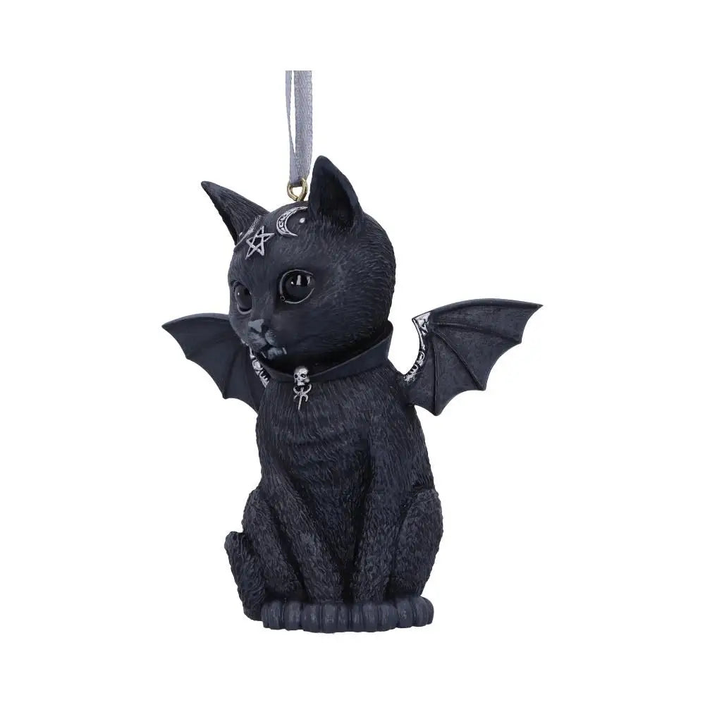 Malpuss Hanging Ornament 9.2cm Malpuss Black Bat Cat Hanging Decorative Ornament 9.2cm by Nemesis Now - cult cutie