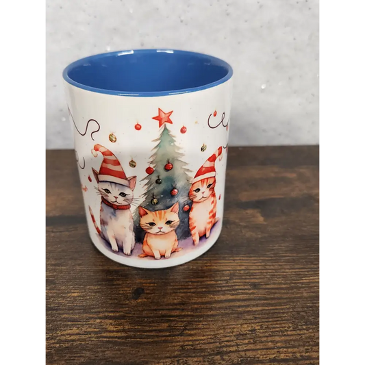Meowy Christmas Cat Mug - mug