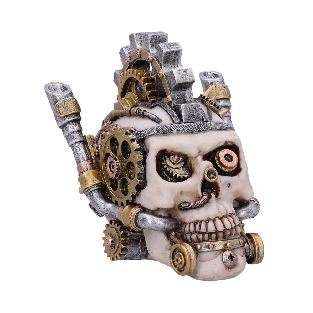 Metal Head 15.5cm Steampunk Skull box