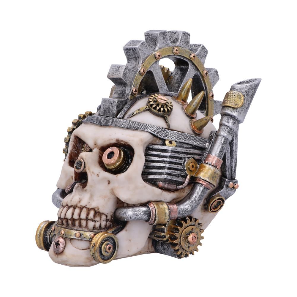 Metal Head 15.5cm Steampunk Skull box