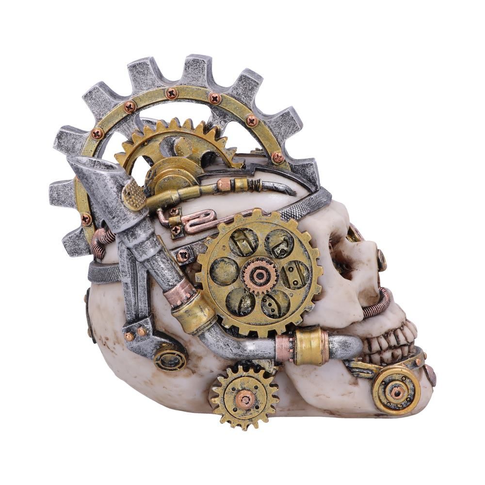 Metal Head 15.5cm Steampunk Skull box