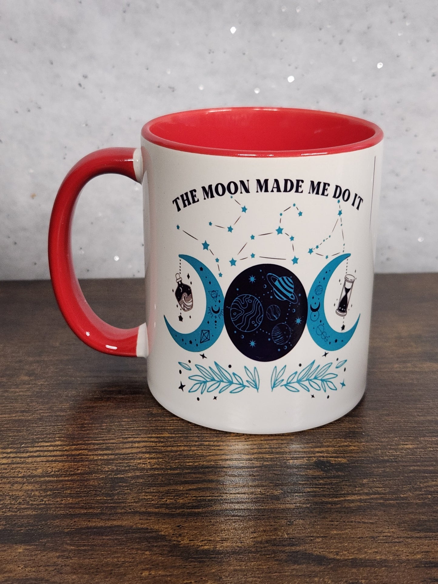 Moon Made Me do It Mug, Boho Moon Coffee mug, triple moon Coffee mug, Bohemian coffee mug