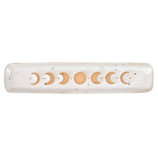 MOON PHASE CERAMIC Ash Catcher, Incense Holder, Gothic Incense Holder