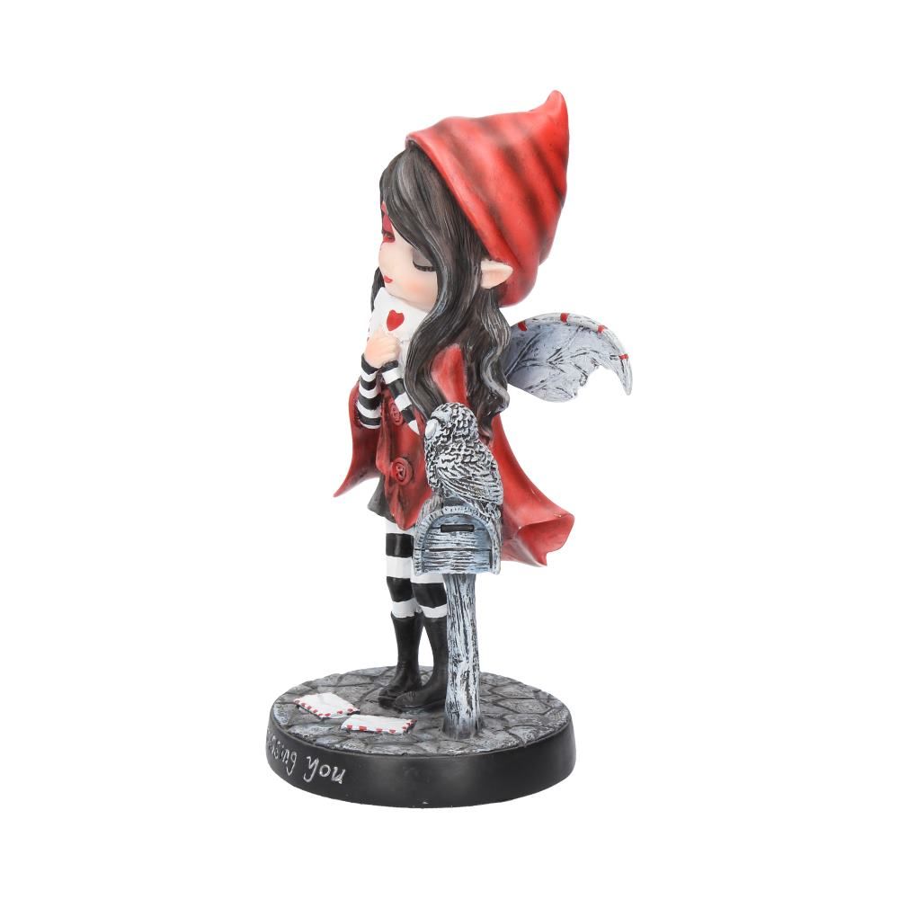 Missing You 17.5cm Missing You Red Hooded Fairy with Mailbox