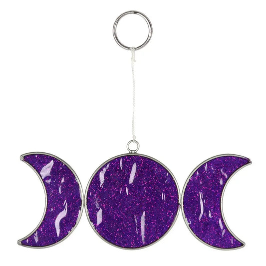 Mystical Triple Moon Suncatcher Mystical Gift, - suncatcher