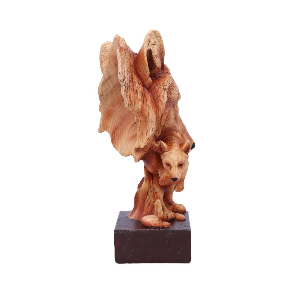 Natural Protection 21.5cm Natural Protection Wolf Mother and Cub Wood Effect Bust