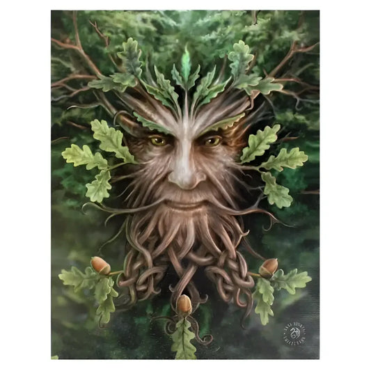Oak King by Anne Stokes - 10’’ x 7.5’’ Canvas Wall Art on a wooden back-frame