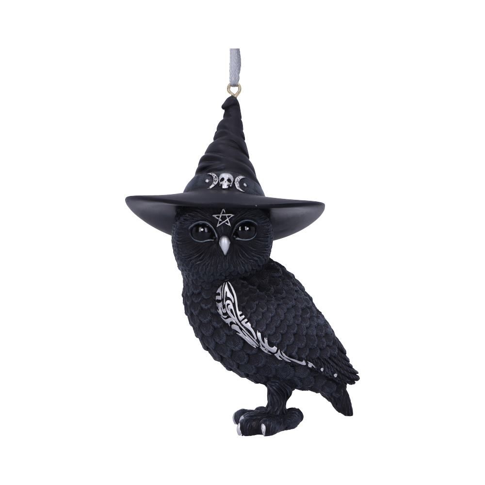 Owlocen Hanging Ornament 12cm Owlocen Black Witch Owl Hanging Decorative Ornament 12cm by Nemesis Now