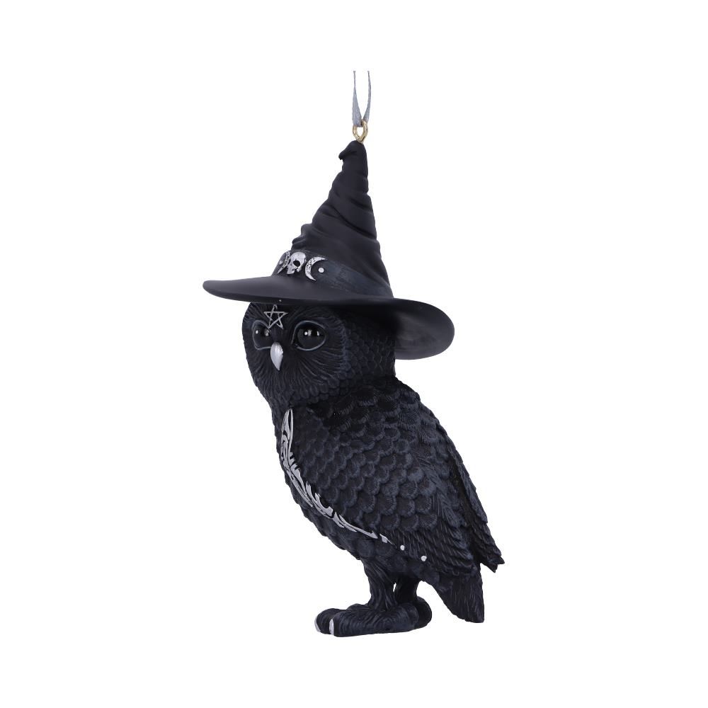 Owlocen Hanging Ornament 12cm Owlocen Black Witch Owl Hanging Decorative Ornament 12cm by Nemesis Now