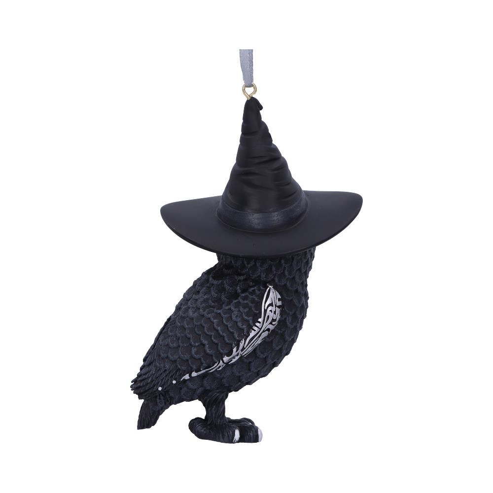 Owlocen Hanging Ornament 12cm Owlocen Black Witch Owl Hanging Decorative Ornament 12cm by Nemesis Now