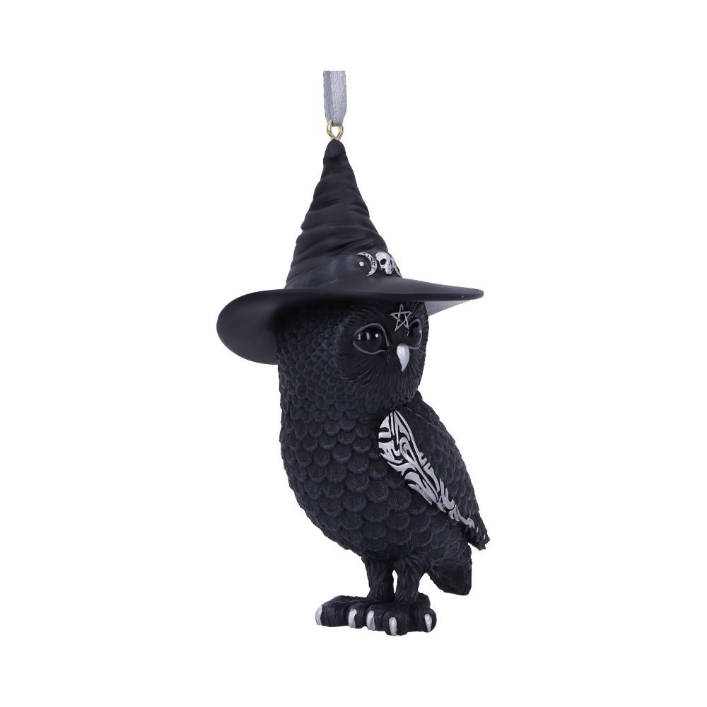 Owlocen Hanging Ornament 12cm Owlocen Black Witch Owl Hanging Decorative Ornament 12cm by Nemesis Now